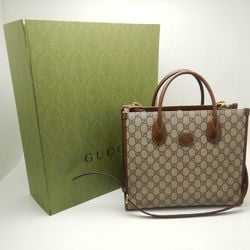 GUCCI GG Small Tote Bag 659983 Supreme Canvas Beige Brown 252061