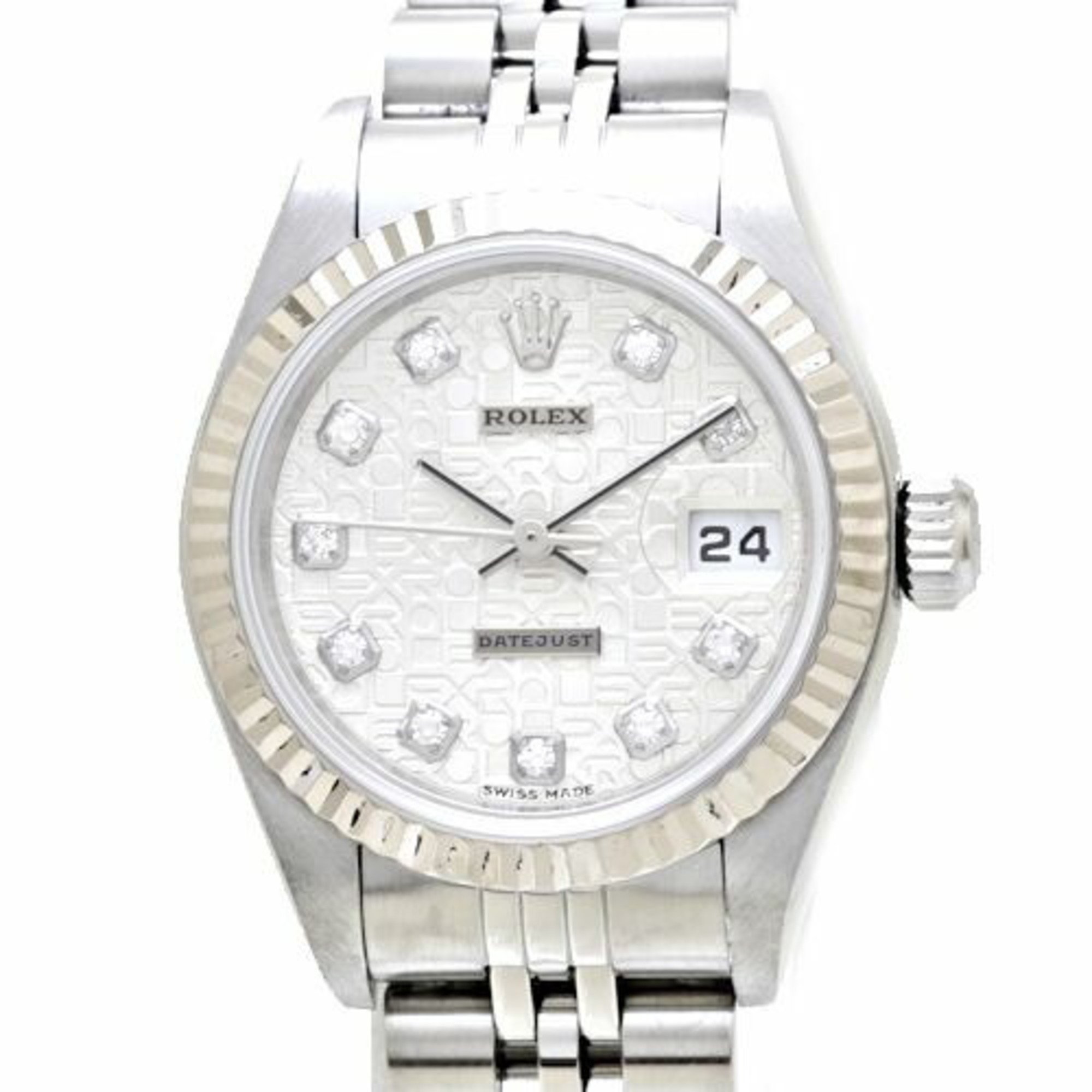 ROLEX Rolex Datejust 10P Diamond 79174G K18WG White Gold x Stainless Steel Ladies 39577 Watch