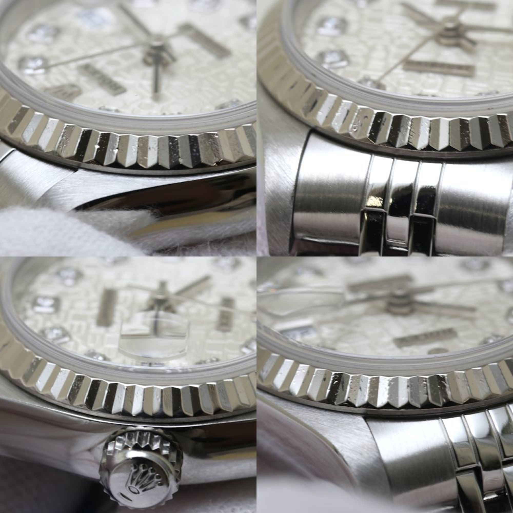 ROLEX Rolex Datejust 10P Diamond 79174G K18WG White Gold x Stainless Steel Ladies 39577 Watch