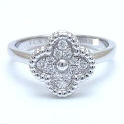 Van Cleef & Arpels Sweet Alhambra Ring Diamond #48 VCARO85800 K18WG White Gold 292357