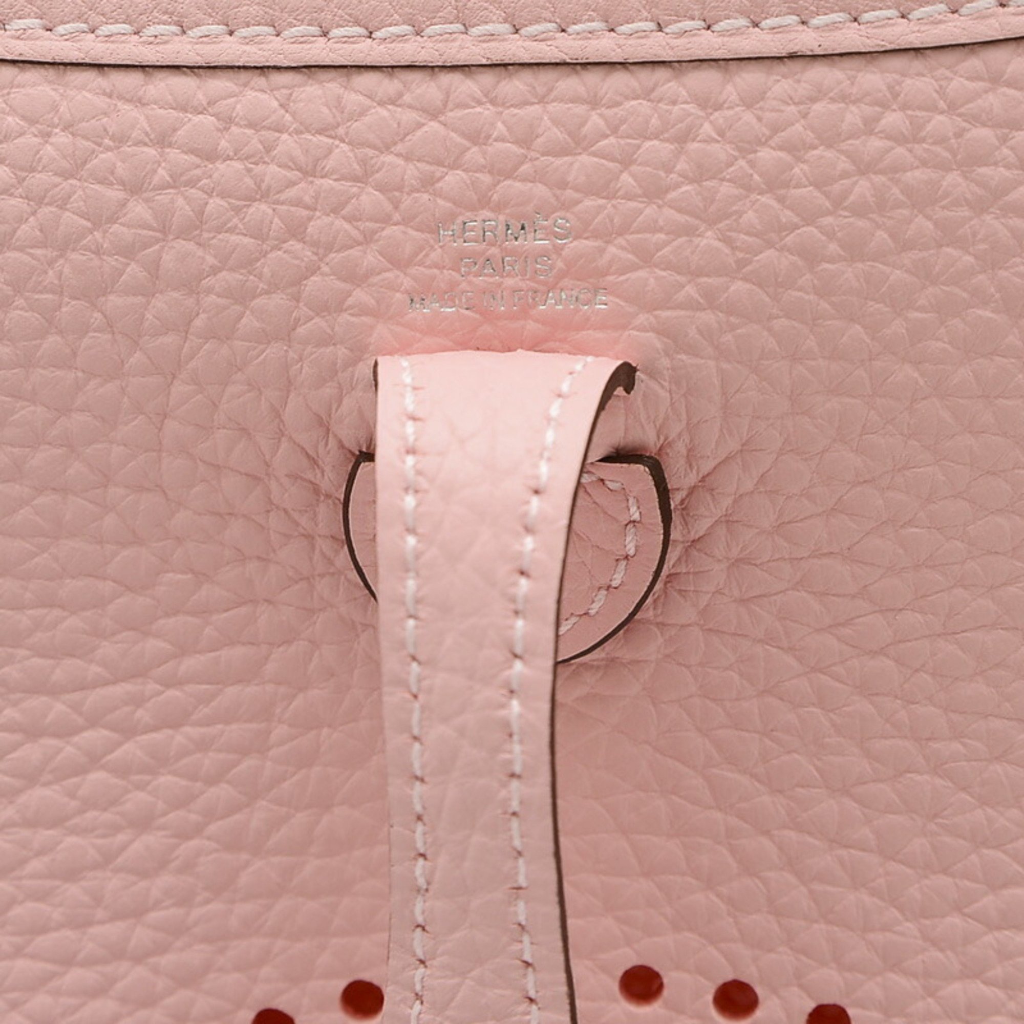 Hermes Evelyn TPM Amazon Shoulder Bag Taurillon Clemence Rose Sakura W Engraved