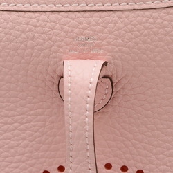 Hermes Evelyn TPM Amazon Shoulder Bag Taurillon Clemence Rose Sakura W Engraved