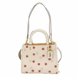 Coach Rogue 25 Handbag in Apple Leather and Ivory