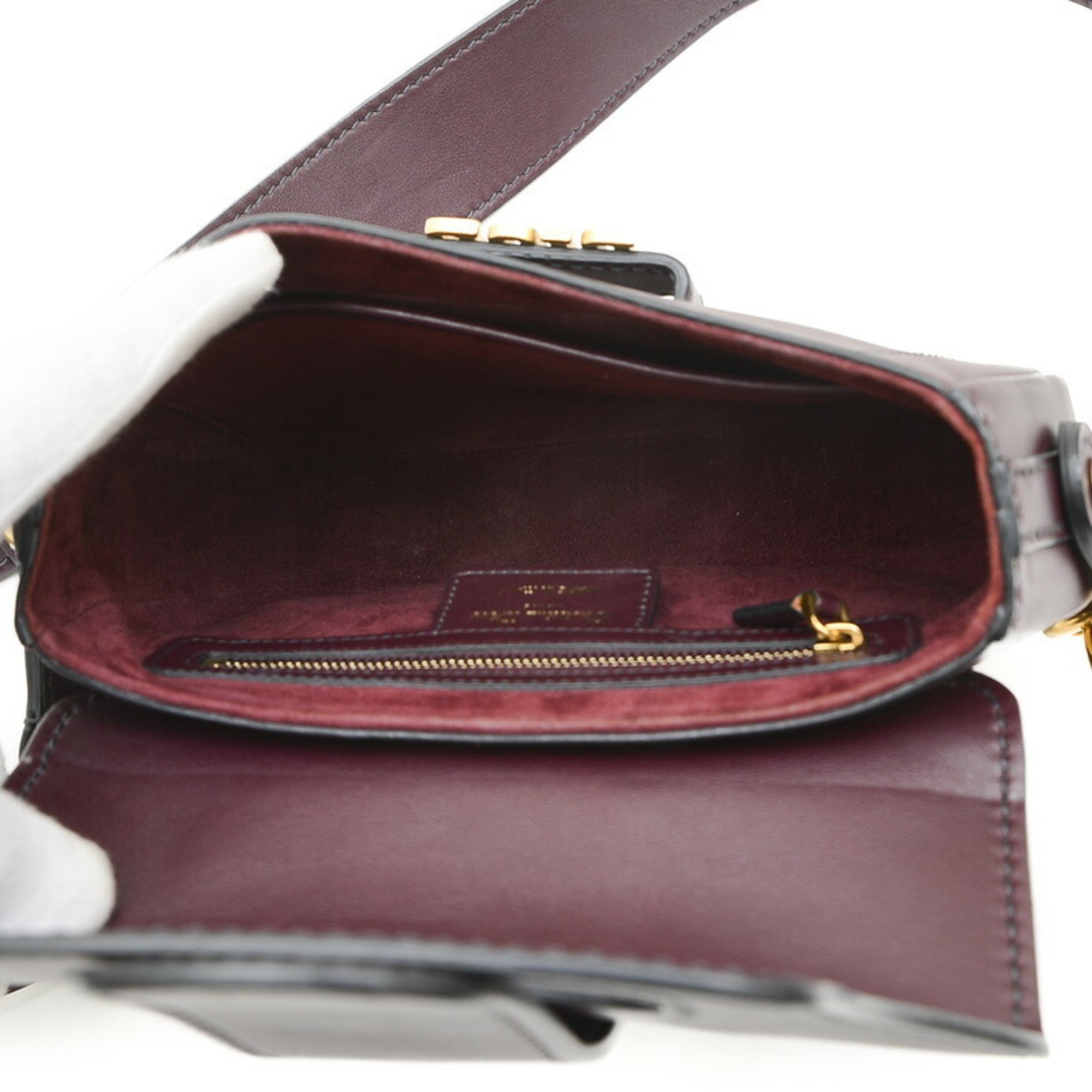 Christian Dior Dior shoulder bag, metal fittings, calf leather, bordeaux