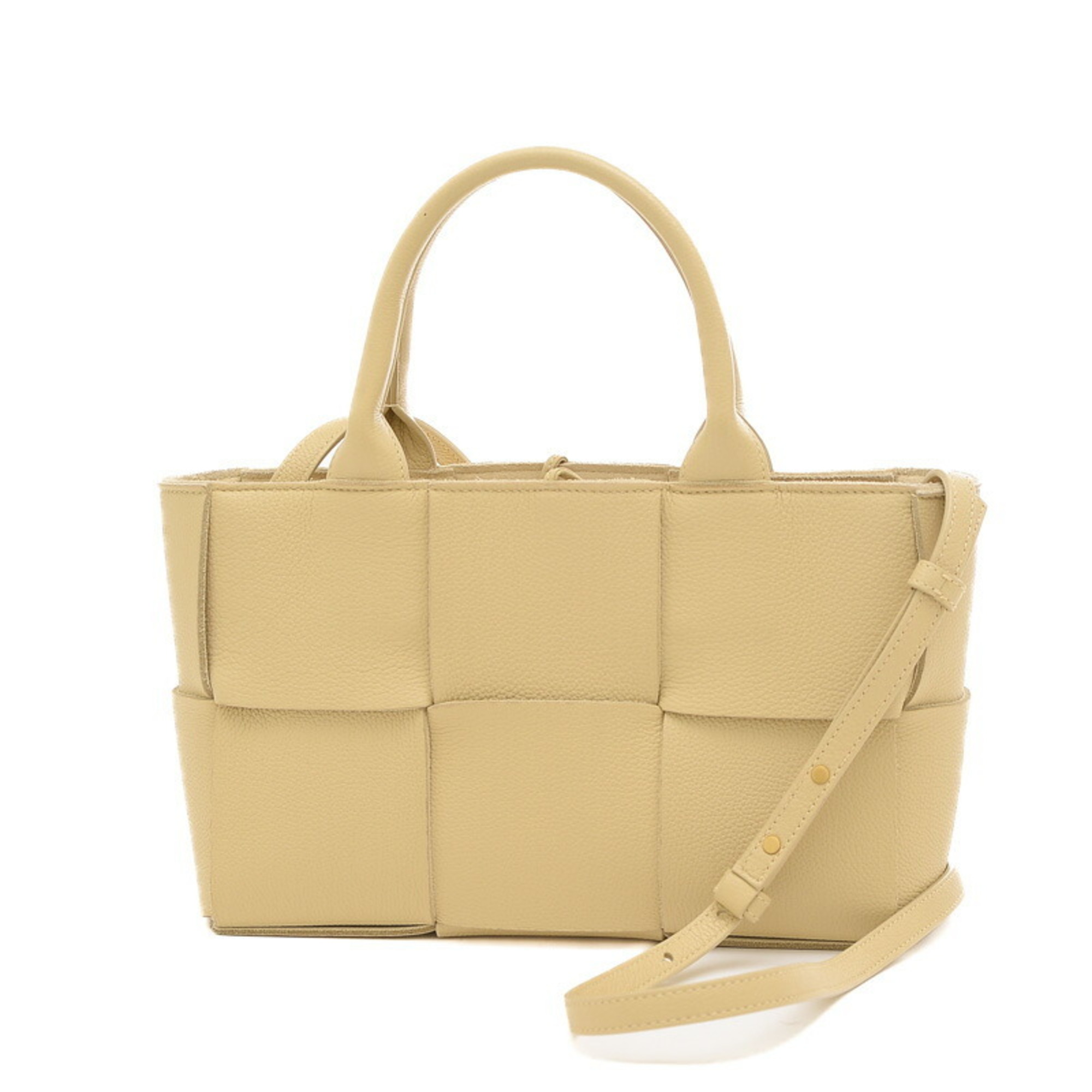 Bottega Veneta Maxi Intrecciato Arco Tote Bag Leather Beige