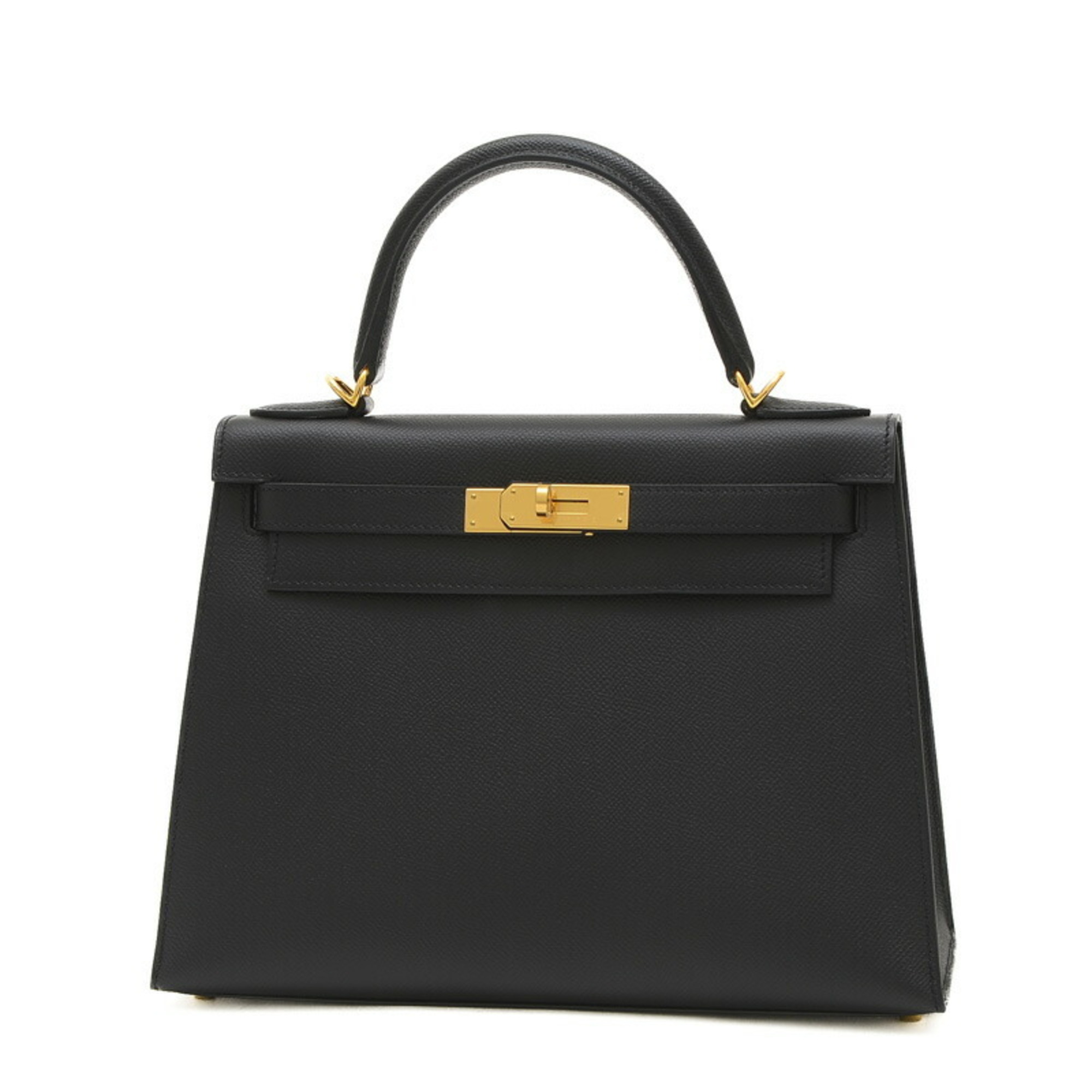 Hermes Kelly 28 Outer Stitched Handbag Epson Black Z Stamp