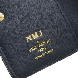 Louis Vuitton Portefeuille Lou Bi-fold Wallet Laminated Jacquard M82525 with Name