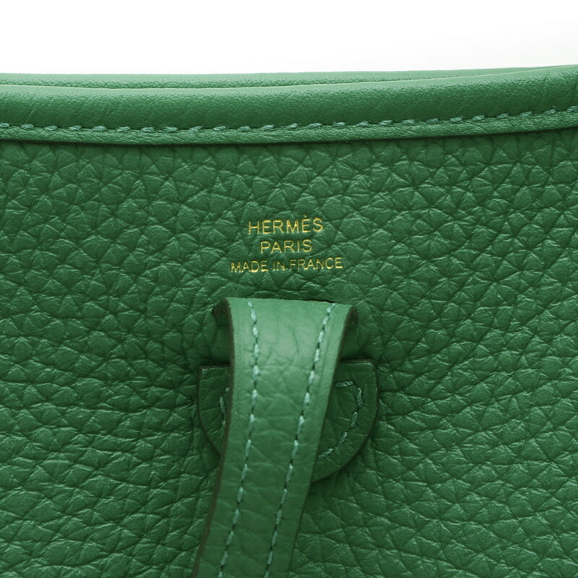 Hermes Evelyn TPM Amazon Shoulder Bag Taurillon Verte Verdigo B Stamp