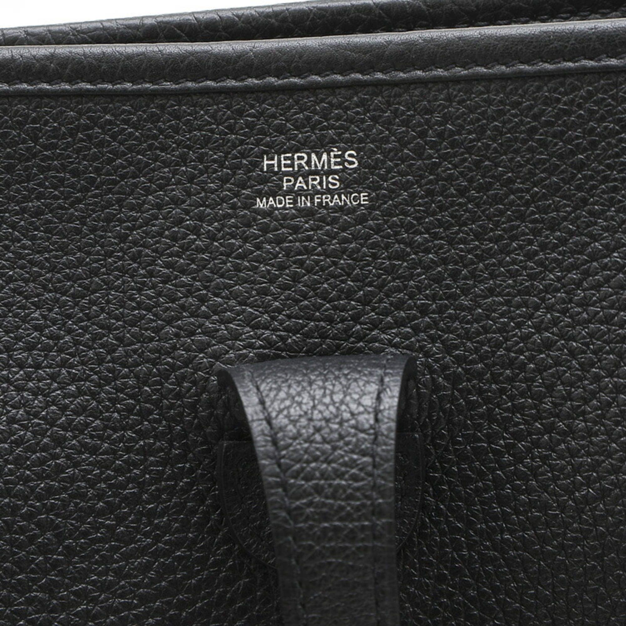 Hermes Evelyn 3 PM Shoulder Bag Taurillon Black Z Stamp