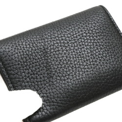 Gucci Business Card Holder/Card Case Holder Leather Black Men's 473923