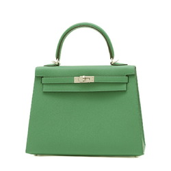 Hermes Kelly 25 Outer Stitched Handbag Epson Vert Vertigo W Stamp