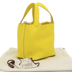 Hermes Picotin Lock PM 18 Handbag Taurillon Lime U Stamp