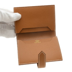 Hermes Bearn Business Card Holder/Card Case Epson Gold B Stamp