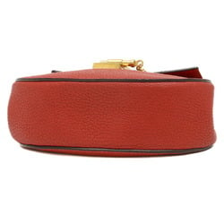 Chloé Chloe Drew Shoulder Bag Leather Red