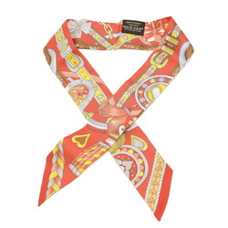 Hermes Twilly Scarf Arne Decour HARNAIS DE COEUR Red 100% Silk