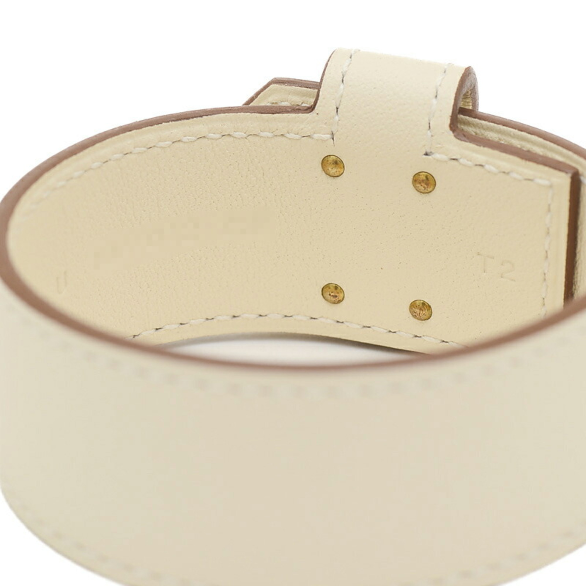 Hermes Kelly Twist PM Bracelet, Swift Leather, Nata, T2 Size, U Engraved