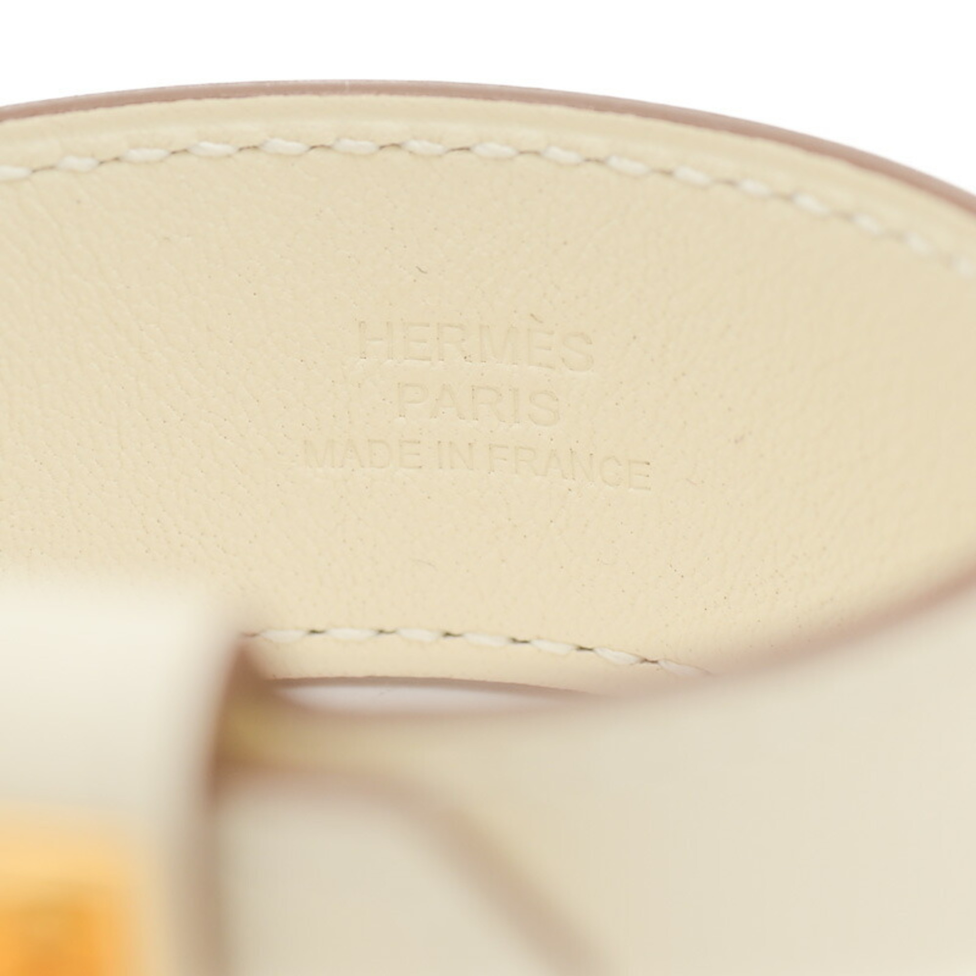 Hermes Kelly Twist PM Bracelet, Swift Leather, Nata, T2 Size, U Engraved