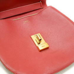 Chloé Chloe Drew Shoulder Bag Leather Pink White