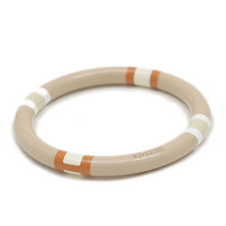 Hermes H Equipe PM Bracelet Bangle Lacquer Wood Beige T2 Size