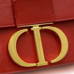 Christian Dior Dior DIOR30 Montaigne Box Shoulder Bag Calf Red