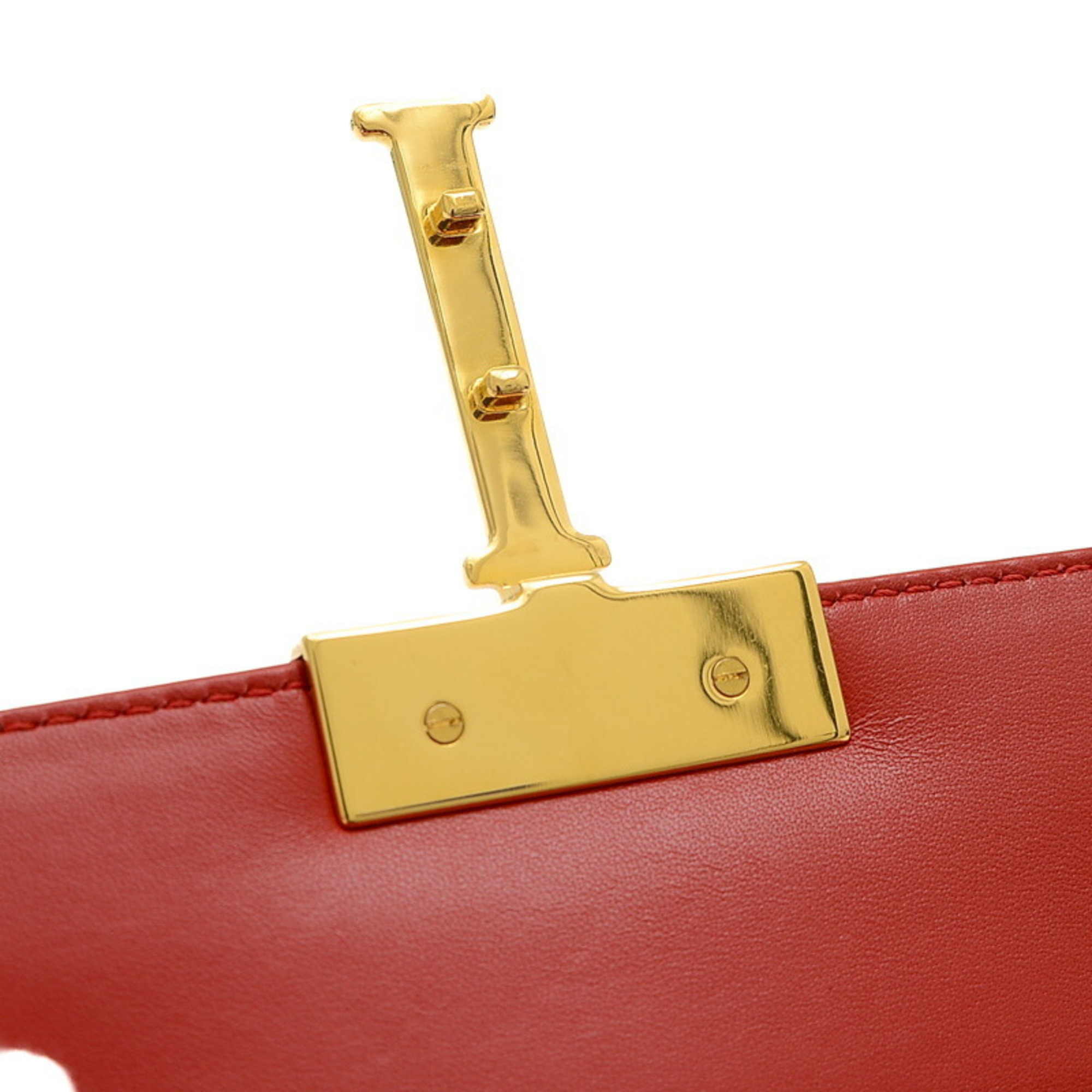 Christian Dior Dior DIOR30 Montaigne Box Shoulder Bag Calf Red