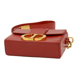 Christian Dior Dior DIOR30 Montaigne Box Shoulder Bag Calf Red