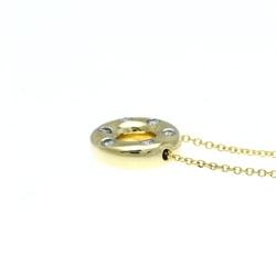 Tiffany Dots Circle Diamond Platinum,Yellow Gold (18K) Diamond Men,Women Fashion Pendant Necklace (Gold)