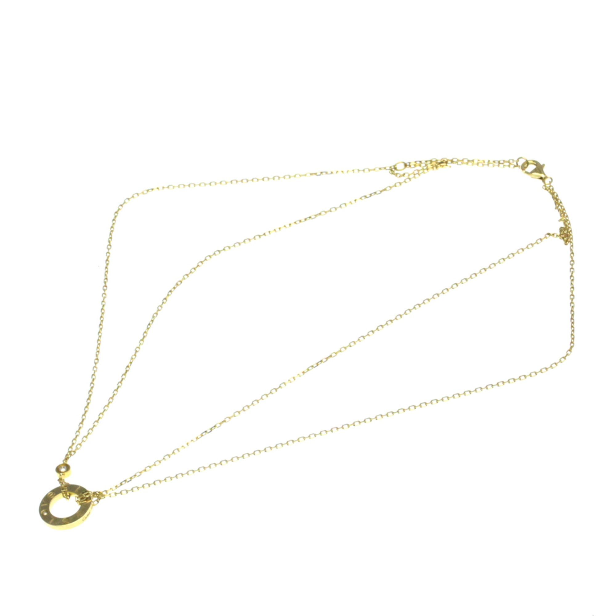 Cartier Love Circle Necklace B7219500 Yellow Gold (18K) Diamond Men,Women Pendant Necklace (Gold)