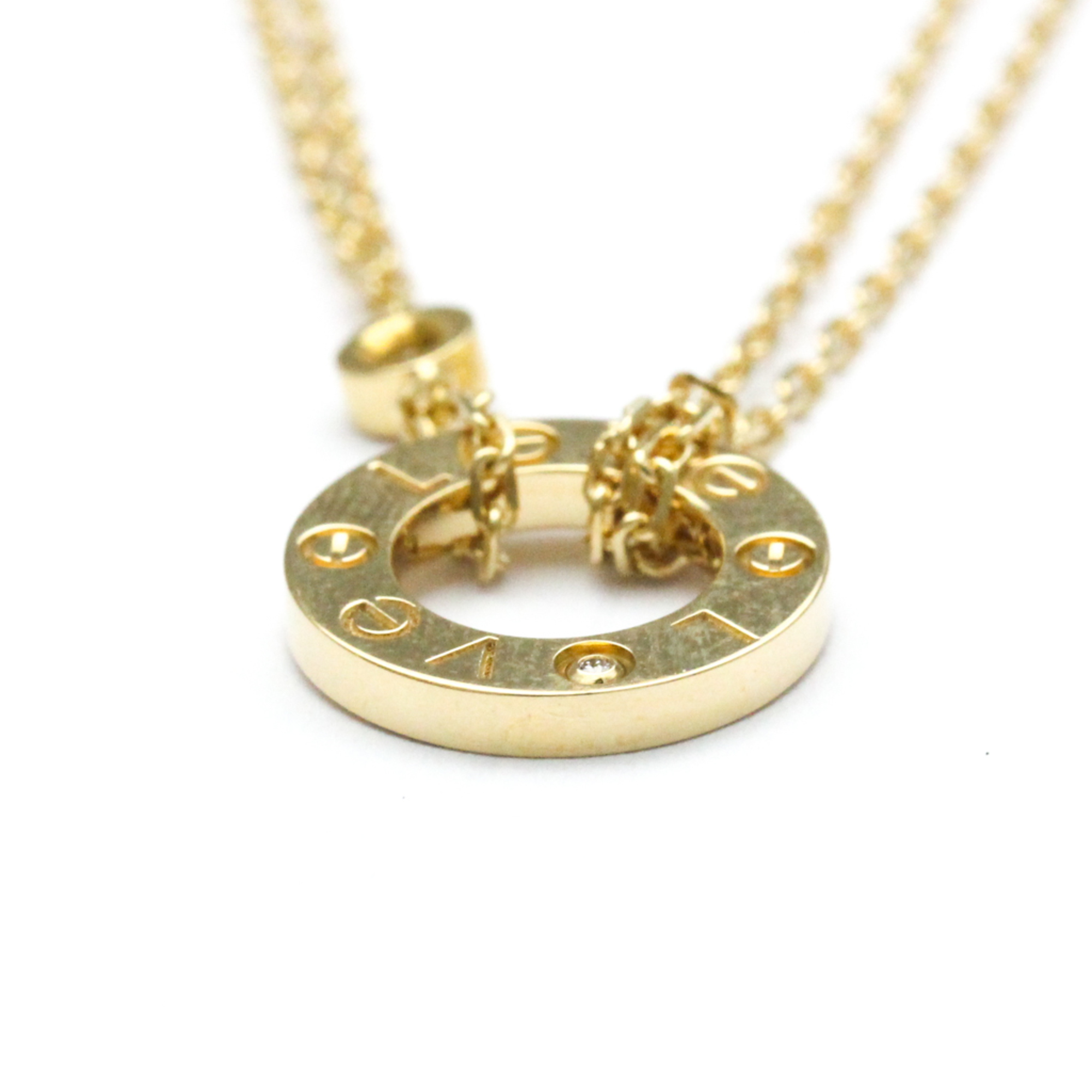 Cartier Love Circle Necklace B7219500 Yellow Gold (18K) Diamond Men,Women Pendant Necklace (Gold)