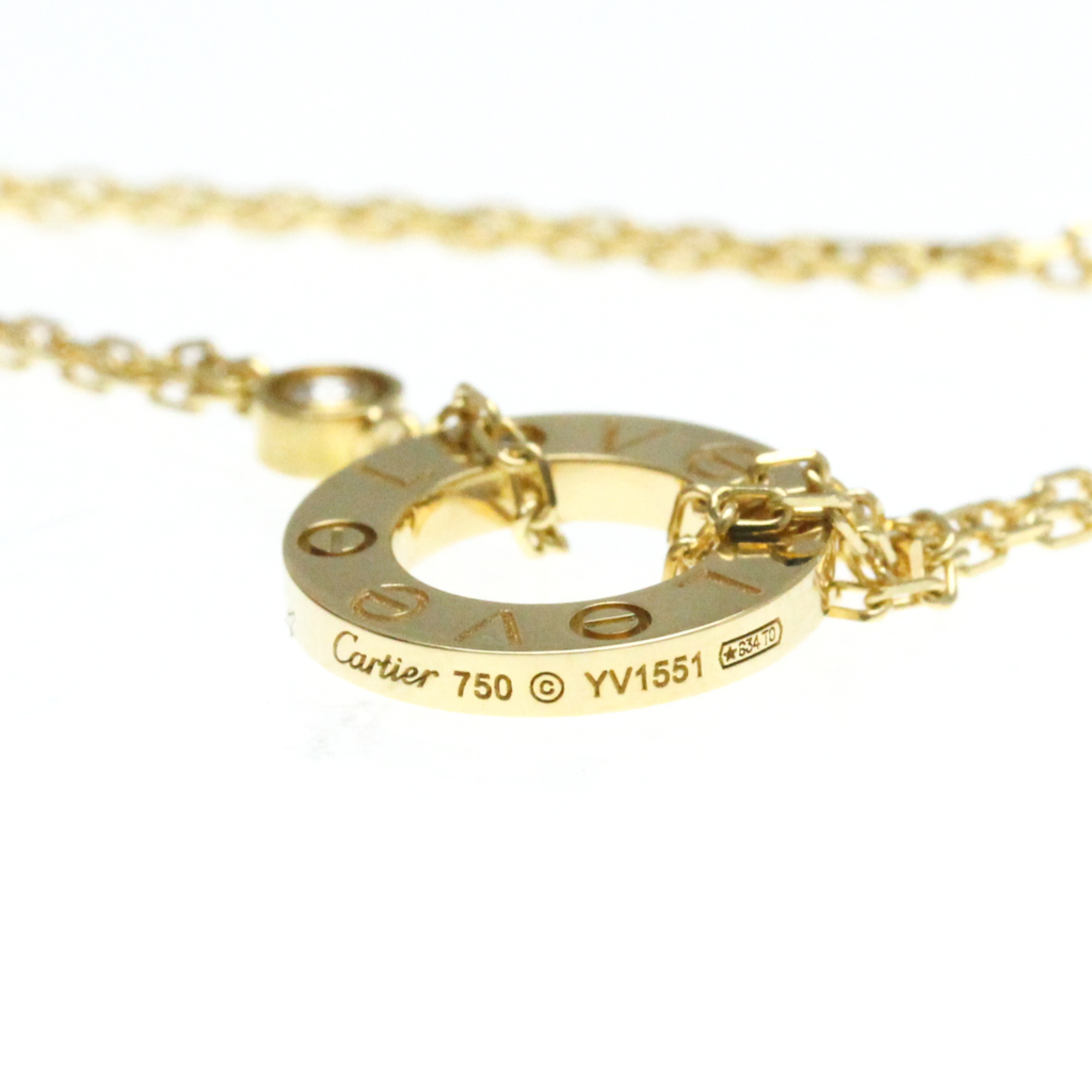 Cartier Love Circle Necklace B7219500 Yellow Gold (18K) Diamond Men,Women Pendant Necklace (Gold)