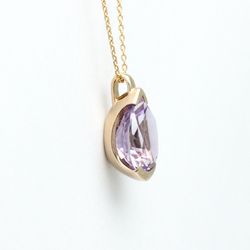 Tasaki Lumino Pendant PI-15676-18KSG-AME Pink Gold (18K) Amethyst Men,Women Fashion Pendant Necklace (Pink Gold,Purple)