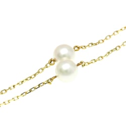 Mikimoto Pearl Necklace Yellow Gold (18K) Pearl Men,Women Fashion Pendant Necklace (Gold)