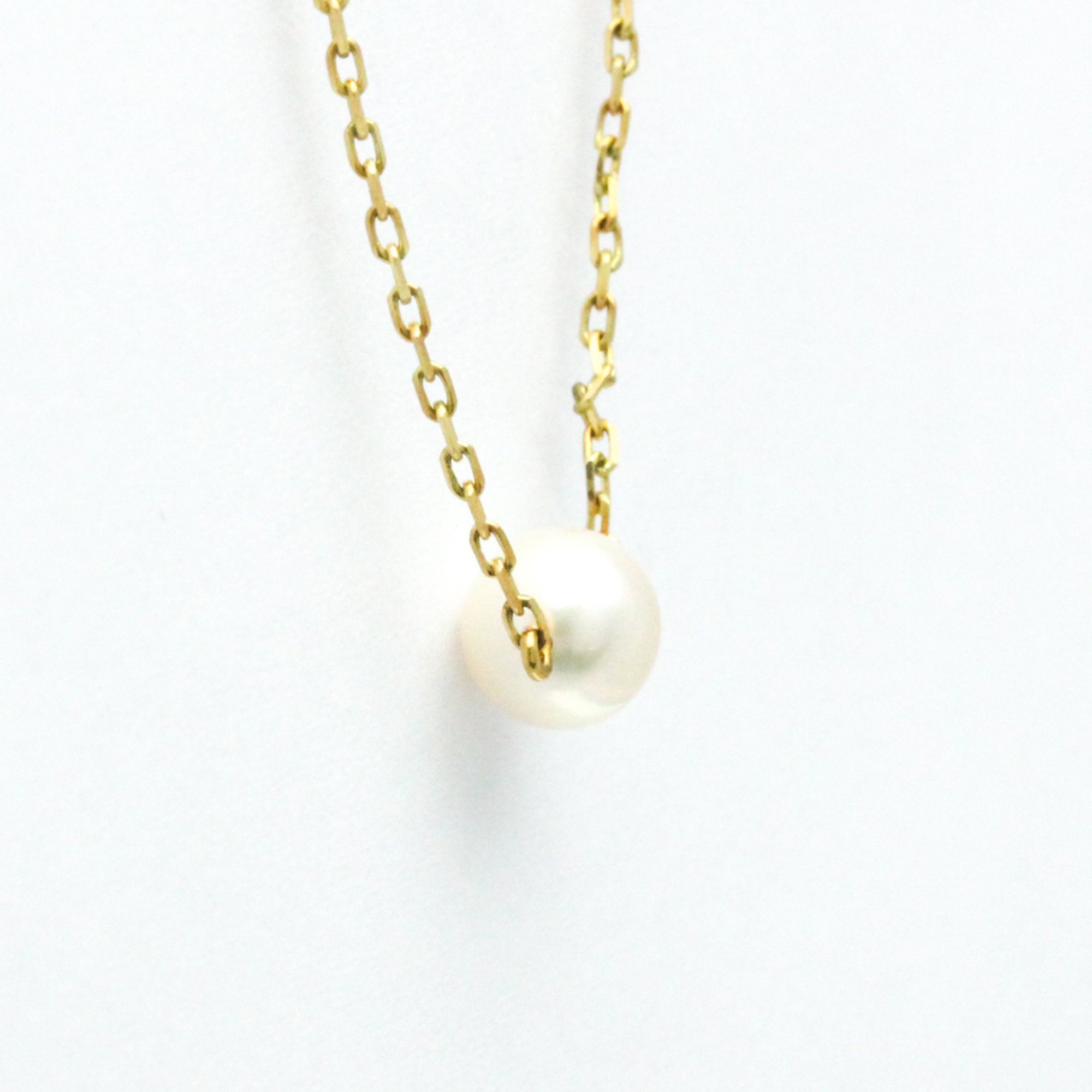 Mikimoto Pearl Necklace Yellow Gold (18K) Pearl Men,Women Fashion Pendant Necklace (Gold)