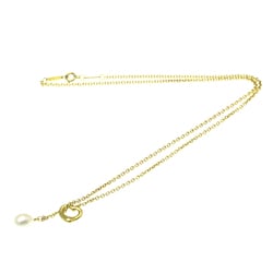 Tiffany Open Heart Pearl Lariat Necklace Yellow Gold (18K) Pearl Women,Men Fashion Pendant Necklace (Gold)