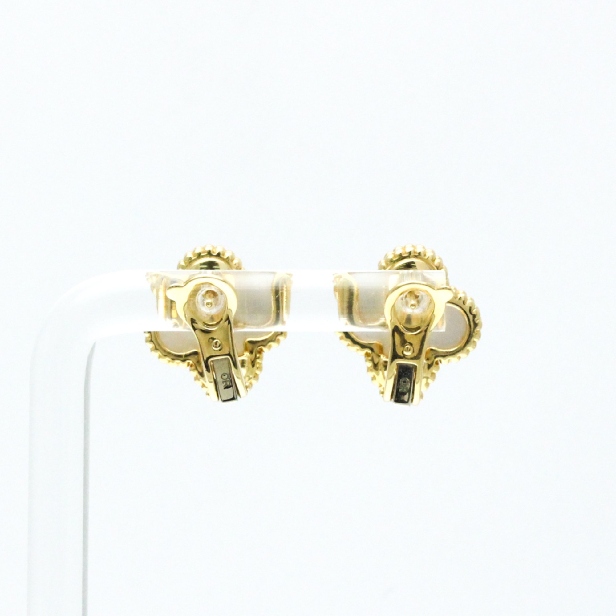 Van Cleef & Arpels Vintage Alhambra VCARA44100 Shell Yellow Gold (18K) Stud Earrings Gold