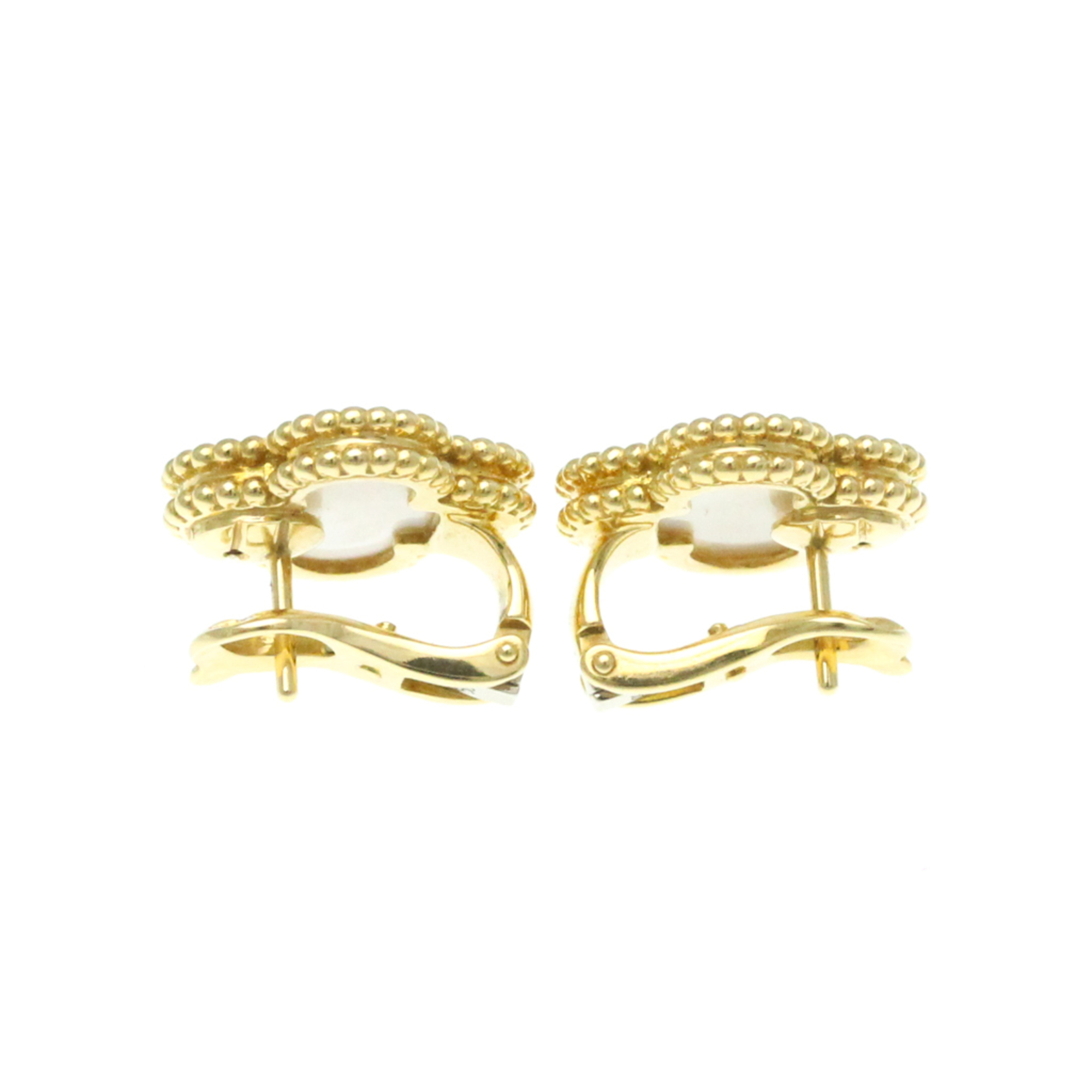 Van Cleef & Arpels Vintage Alhambra VCARA44100 Shell Yellow Gold (18K) Stud Earrings Gold