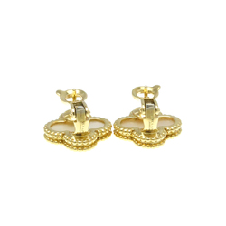 Van Cleef & Arpels Vintage Alhambra VCARA44100 Shell Yellow Gold (18K) Stud Earrings Gold