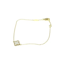 Van Cleef & Arpels Sweet Alhambra VCARF68800 Yellow Gold (18K) Shell Charm Bracelet Gold