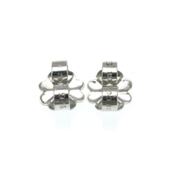 Tiffany Bean No Stone Silver 925 Stud Earrings Silver