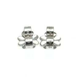 Tiffany Bean No Stone Silver 925 Stud Earrings Silver