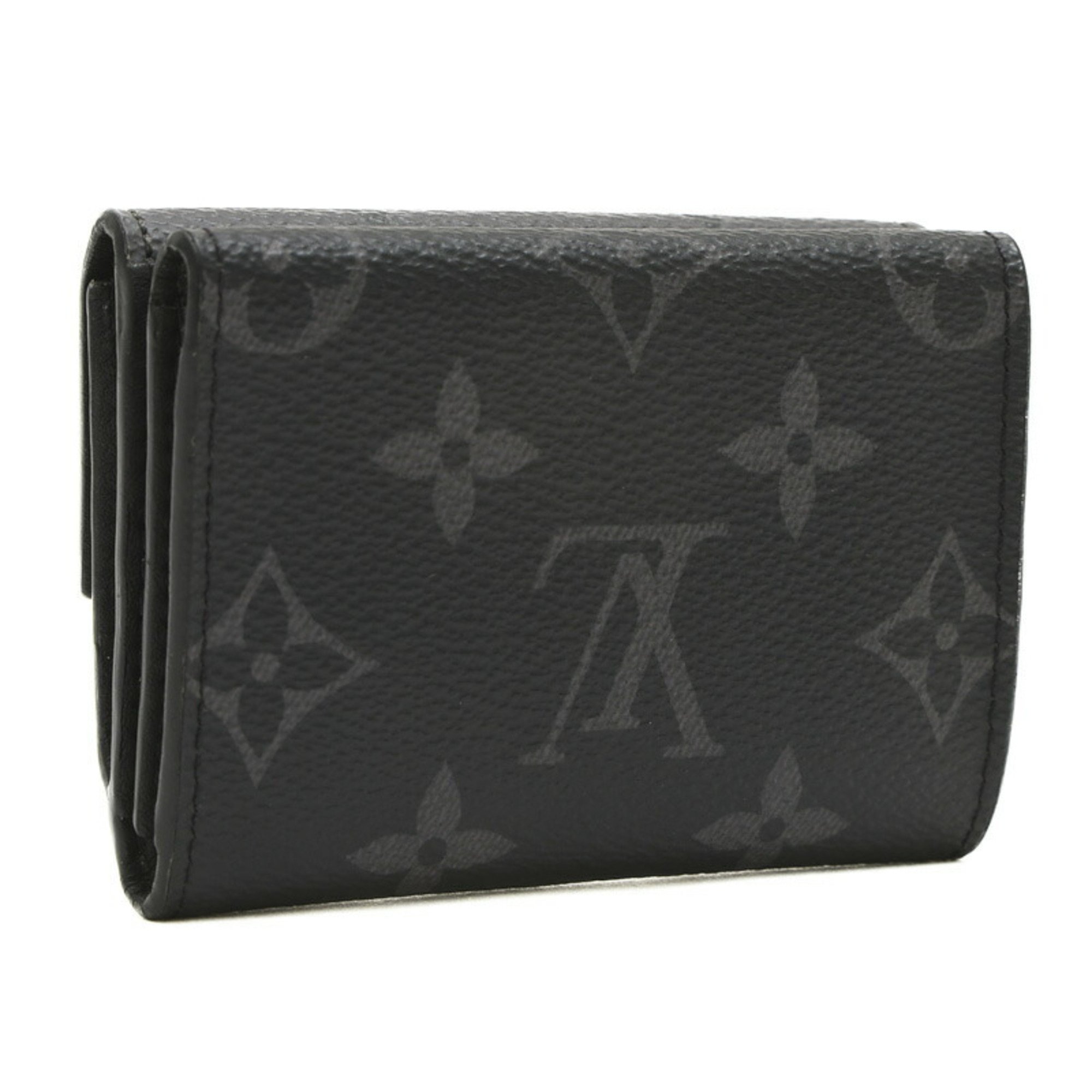 Louis Vuitton Monogram Eclipse Discovery Compact Tri-fold Wallet M45417