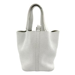 Hermes HERMES Handbag Picotin Lock PM Taurillon Clemence White Women's n0304