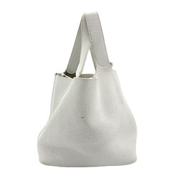 Hermes HERMES Handbag Picotin Lock PM Taurillon Clemence White Women's n0304