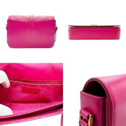 Saint Laurent shoulder bag leather magenta gold women's z2254