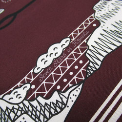 Hermes HERMES scarf muffler Les Canyons Etoiles silk Bordeaux white black women's w0734g