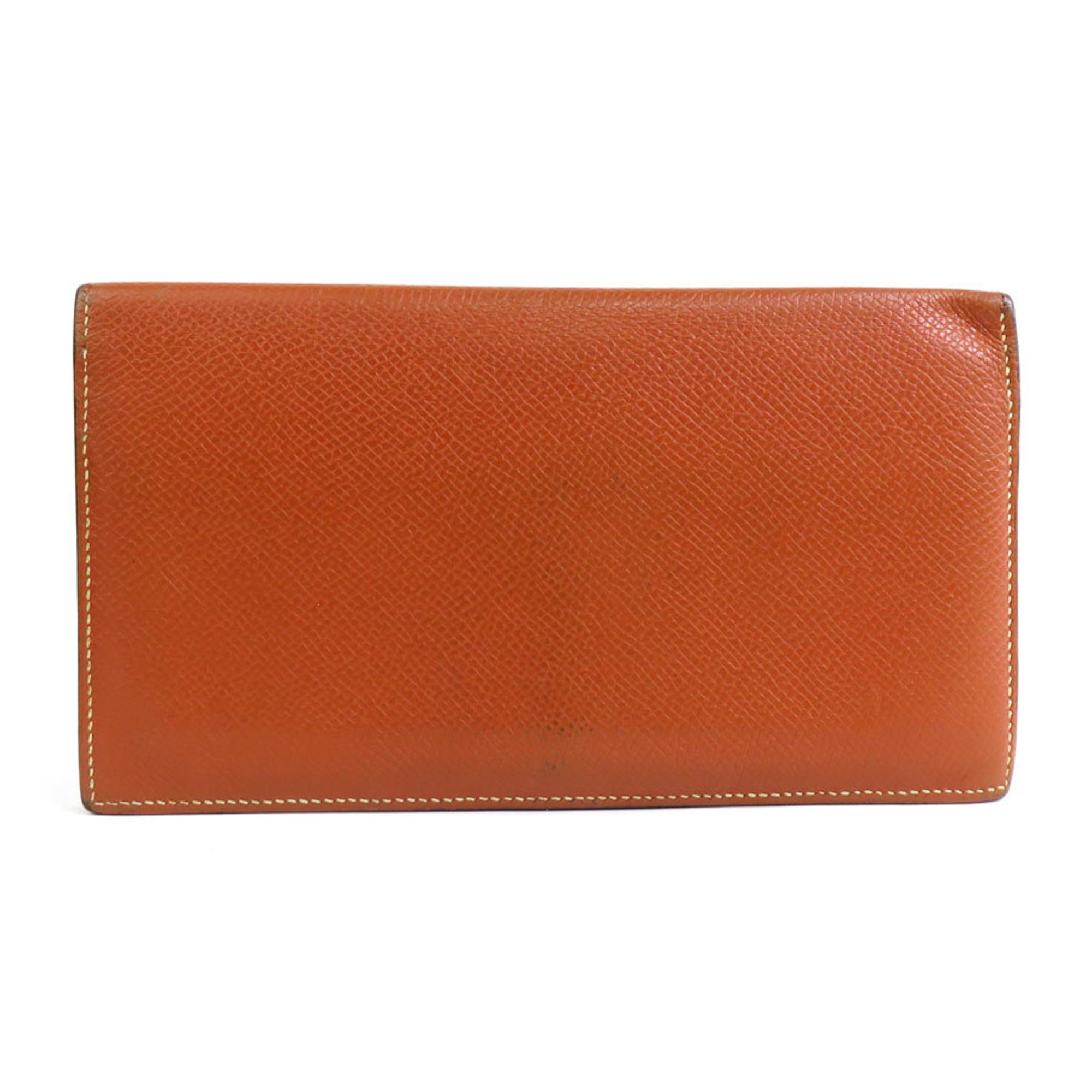 HERMES wallet leather brown men's e59082i