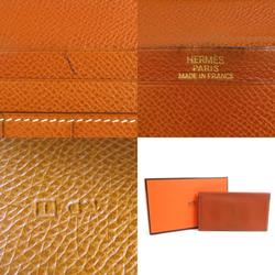 HERMES wallet leather brown men's e59082i