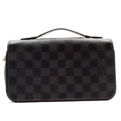 Louis Vuitton LOUIS VUITTON Organizer Long Wallet Damier Cobalt Zippy XL Coated Canvas Navy Black Men's N41590 w0733j