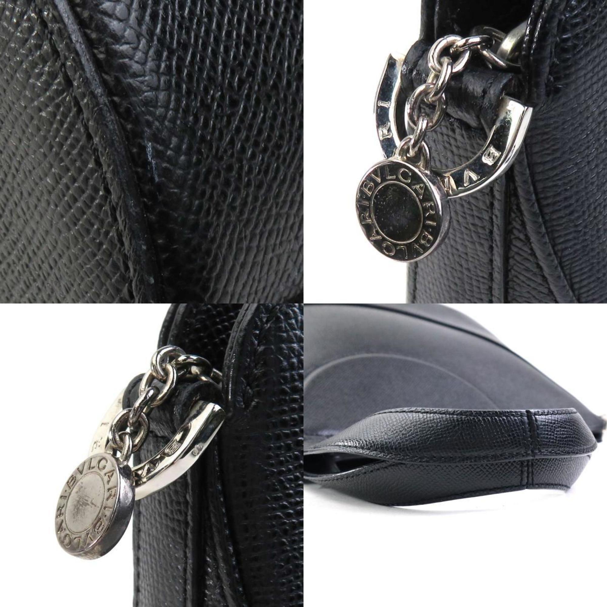 BVLGARI Handbag Shoulder Bag Decollete Leather Black Women's h30476k