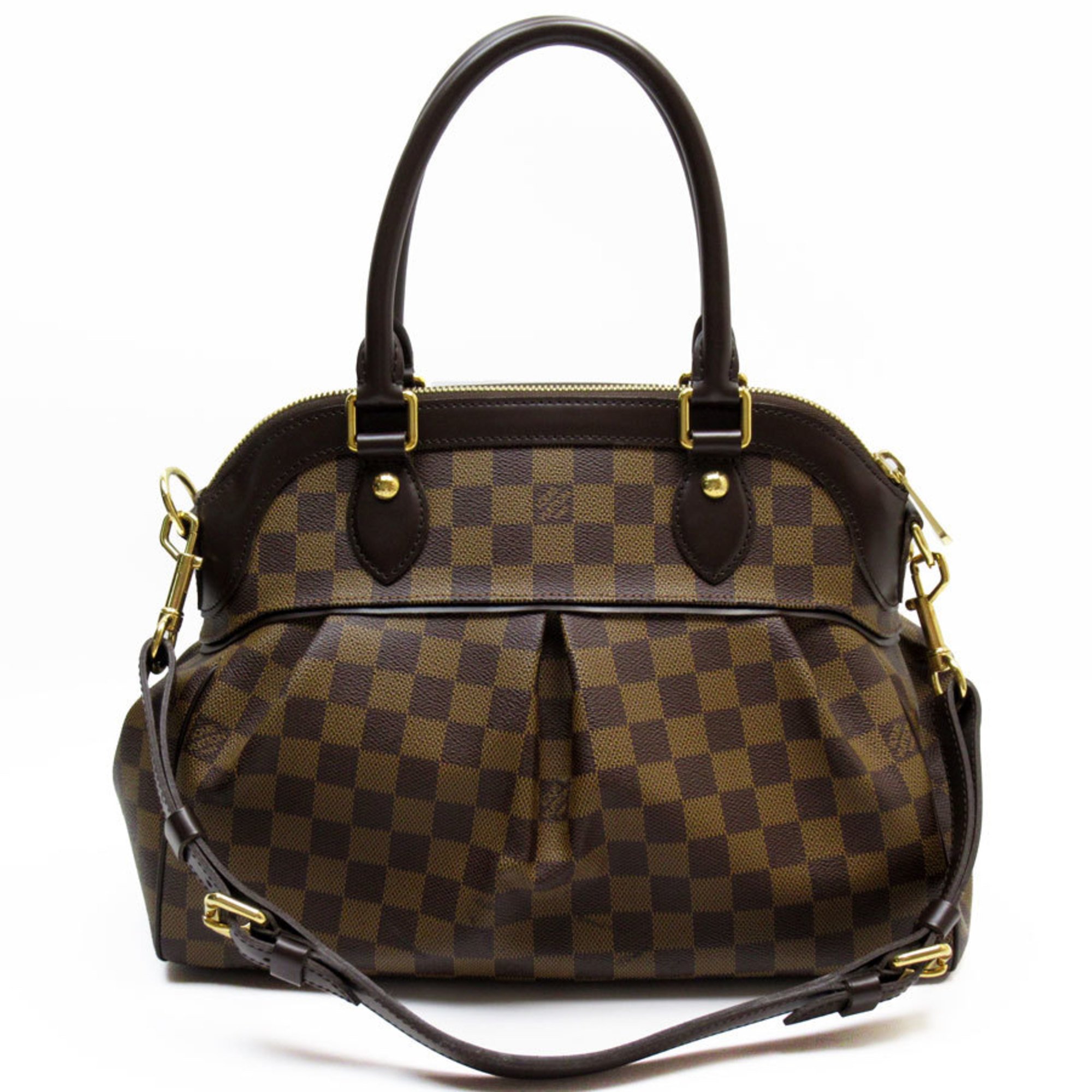 Louis Vuitton LOUIS VUITTON Handbag Shoulder Bag Damier Trevi PM Canvas Brown Gold Women's N51997 w0664a